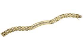 Armband 49.01g 750/- Gelbgold mit 62 Diamanten zus. ca. 0.86 ct.. Laenge ca. 22 cm