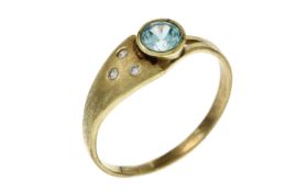 Ring 2.37g 585/- Gelbgold mit Diamanten und Topas