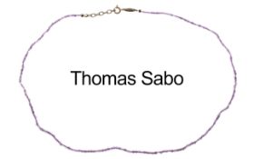 Thomas Sabo Steinkette mit Federring 2.62g 925/- Silber