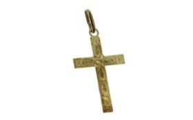 Anhaenger Kreuz 0.51g 333/- Gelbgold