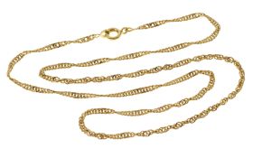 Kette 2.9g 416/- Gelbgold. Laenge ca. 46 cm