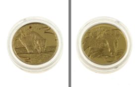 Goldmedaille Natura Tiger 1/10 Unze 3.11g 999/- Gelbgold