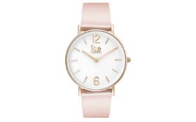 Ice-Watch Armbanduhr City Tanner Damenuhr Analog Quarz Lederband rosa/rosÃ¨gold