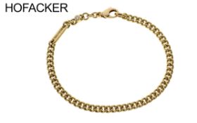 Hofacker Armband 13.47g 750/- Gelbgold mit Diamant ca. 0.08 ct.. Laenge ca. 19 cm