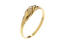 Ring 1.25g 333/- Gelbgold mit Diamant ca. 0.01 ct.. Ringgroesse ca. 58