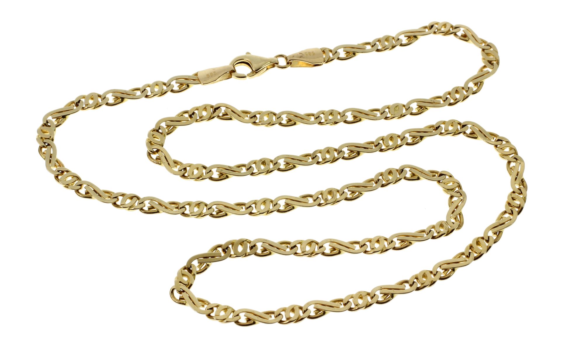 Kette 10.96g 585/- Gelbgold. Laenge ca. 45 cm