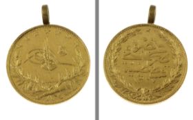 Muenzanhaenger 7.41g 916/- Gelbgold mit Messingoese