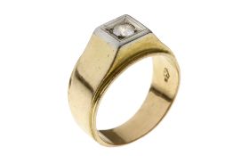 Ring 10.22g 750/- Gelbgold mit Zirkonia. Ringgroesse ca. 59