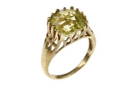 Ring 3.07g 333/- Gelbgold mit Citrin. Ringgroesse ca. 52