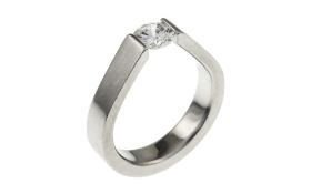 Ring 22.36g 950/- Platin mit Diamant ca. 1.30 ct. E/vvs1. Ringgroesse ca. 65