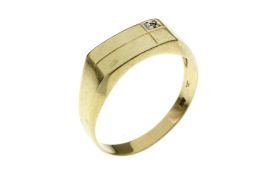 Ring 1.87g 585/- Gelbgold mit Diamant ca. 0.01 ct.. Ringgroesse ca. 56