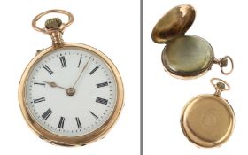 Taschenuhr 28.57g 585/- Rotgold Handaufzug. keine Angaben ueber Funktionsfaehigkeit