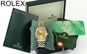 Rolex Datejust Ref. 16013 Automatik 750/- Gelbgold/Edelstahl. mit Box und ohne Papiere