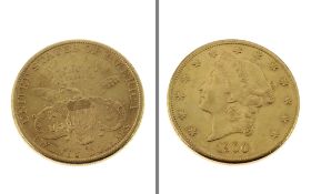 Goldmuenze 20 Dollars Eagle 1900 33.43g 900/- Gelbgold