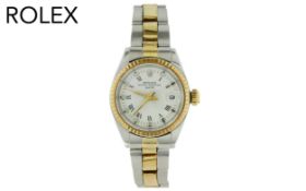 Rolex Lady-Date Referenz nicht mehr lesbar. Automatik 750/- Gelbgold/Edelstahl. ohne Box und ohne Pa