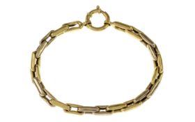 Armband 10.22g 750/- Gelbgold und Weissgold. Laenge ca. 22 cm