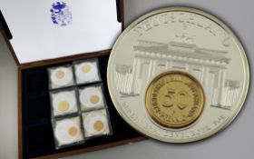 Muenzsammlung "Das Geld Europas" Kupfer/Nickel versilbert und vergoldet