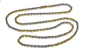 Koenigskette 76.64g 585/- Gelbgold und Weissgold. Laenge ca. 82 cm