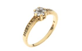 Ring 2.46g 585/- Gelbgold mit 21 Diamanten zus. ca. 0.21 ct.. Ringgroesse ca. 52