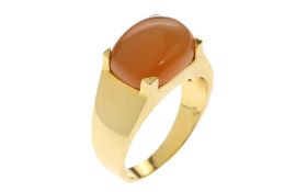 Ring 7.63g 750/- Gelbgold mit Farbstein. Ringgroesse ca. 58