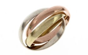 Ring Tricolor 3.99g 333/- Gold. Ringgroesse ca. 51