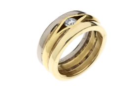 Ring 14.16g 585/- Gelbgold mit Diamant ca. 0.15 ct.. Ringgroesse ca. 50