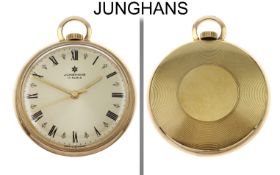 Taschenuhr Junghans Handaufzug Edelstahl vergoldet