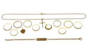 Konvolut Goldschmuck 33.87g 333/-. 585/- und 750/- Gold