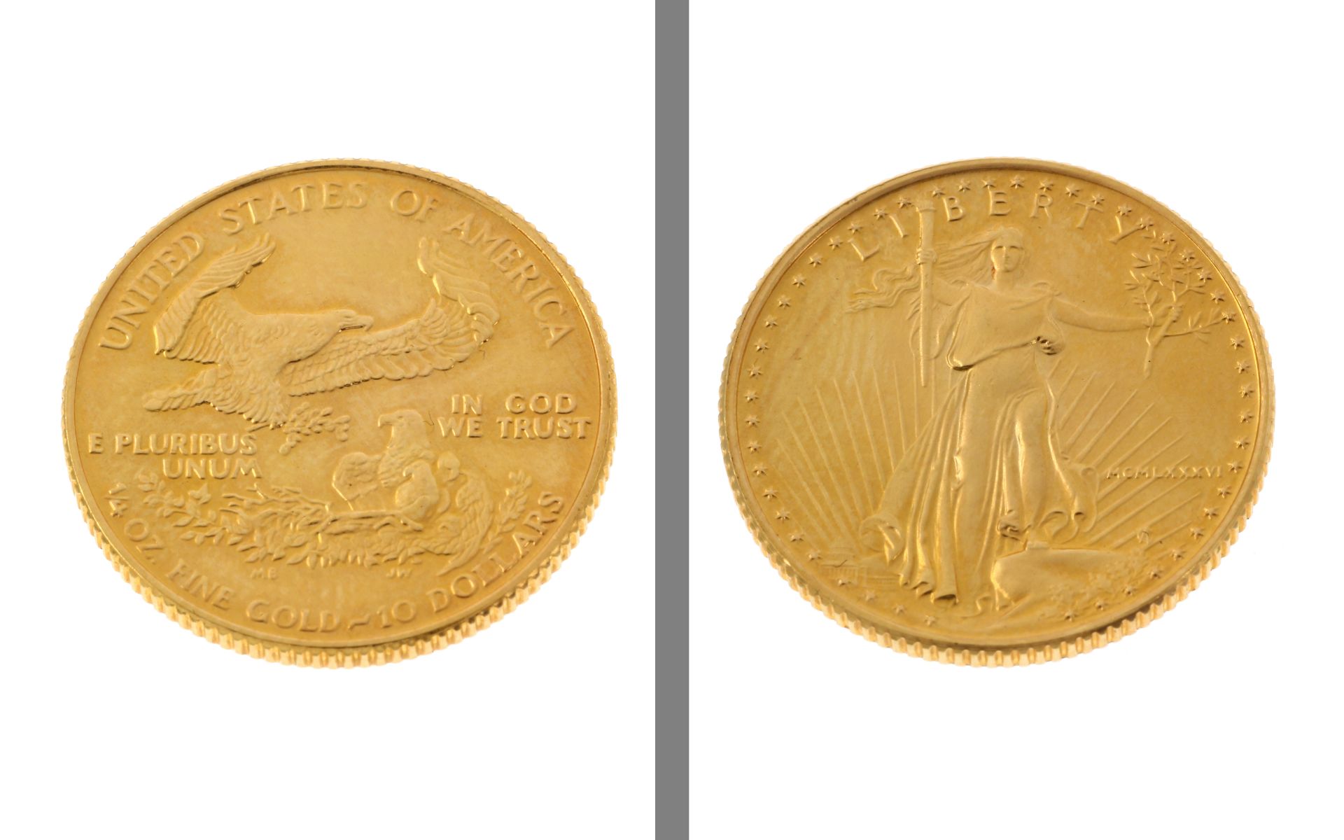 Goldmuenze 10 Dollar Eagle 8.48g 916/- Gelbgold 1981