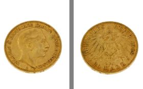 Goldmuenze 20 Mark Deutsches Reich 1902 7.96g 900/- Gelbgold