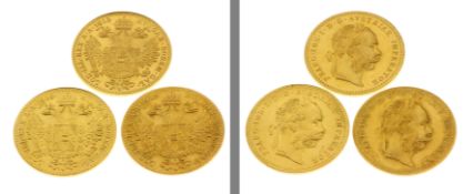 3 Goldmuenze 1 Dukate 10.47g 986/- Gelbgold