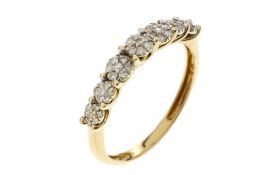 Ring 2.44g 585/- Gelbgold mit 49 Diamanten zus. ca. 0.74 ct.. Ringgroesse ca. 59