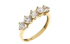 Ring 2.37g 585/- Gelbgold mit Zirkonia. Ringgroesse ca. 58