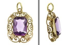 Anhaenger 3.4g 333/- Gelbgold mit Amethyst