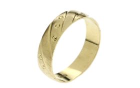 Ring 2.53g 585/- Gelbgold. Ringgroesse ca. 57