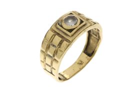 Ring 4.68g 585/- Gelbgold mit Zirkonia. Ringgroesse ca. 61