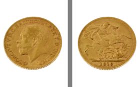 Goldmuenze Sovereign 7.98g 900/- Gelbgold 1912