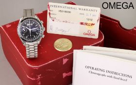 Omega Speedmaster Ref. 35218000 Automatik Edelstahl. mit Box und mit Papiere. Kaufdatum: 2000