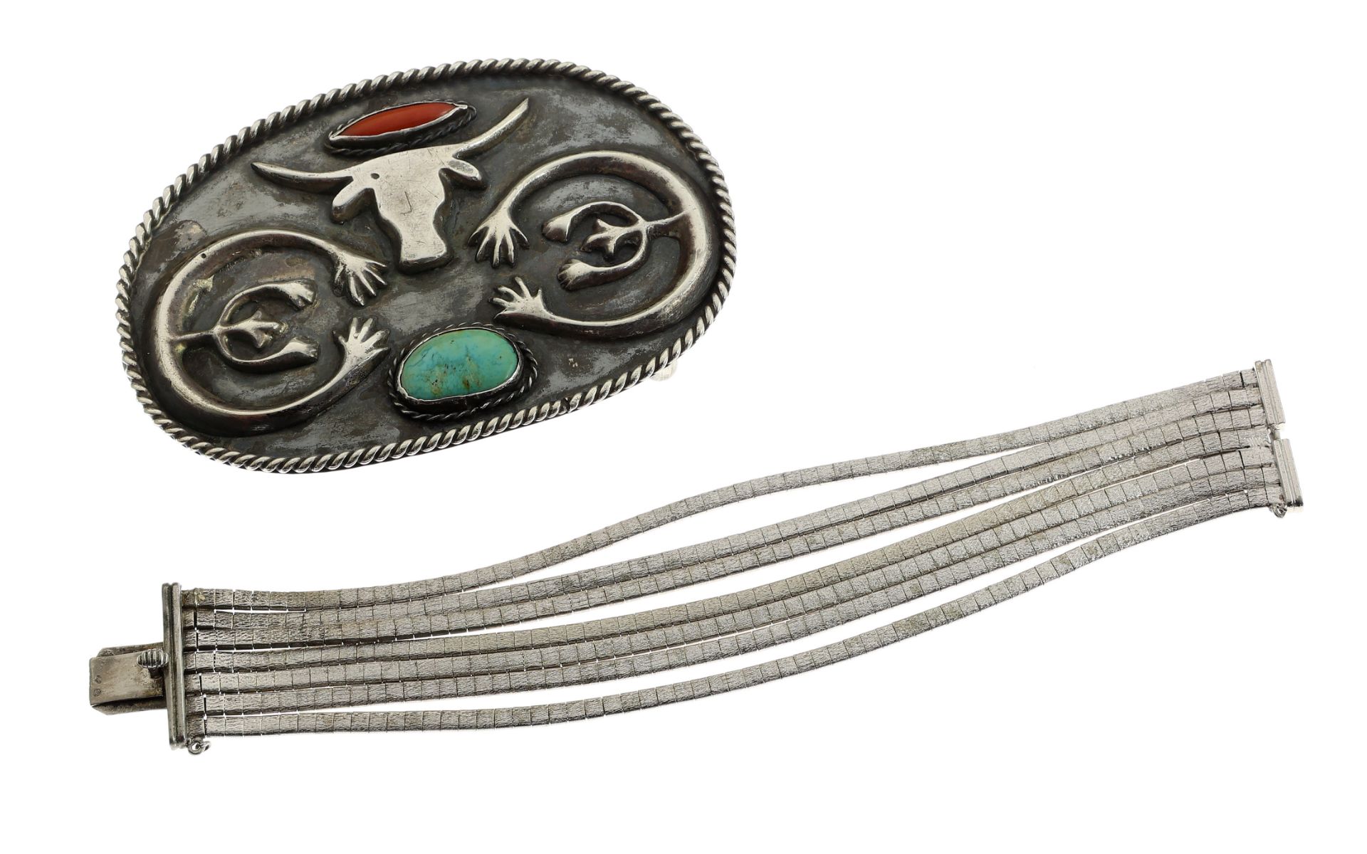 Konvolut Silberschmuck 137.53g 835/- Silber mit Steinen