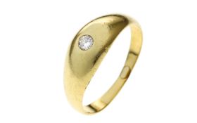 Ring 3.47g 585/- Gelbgold mit Diamant ca. 0.08 ct.. Ringgroesse ca. 59