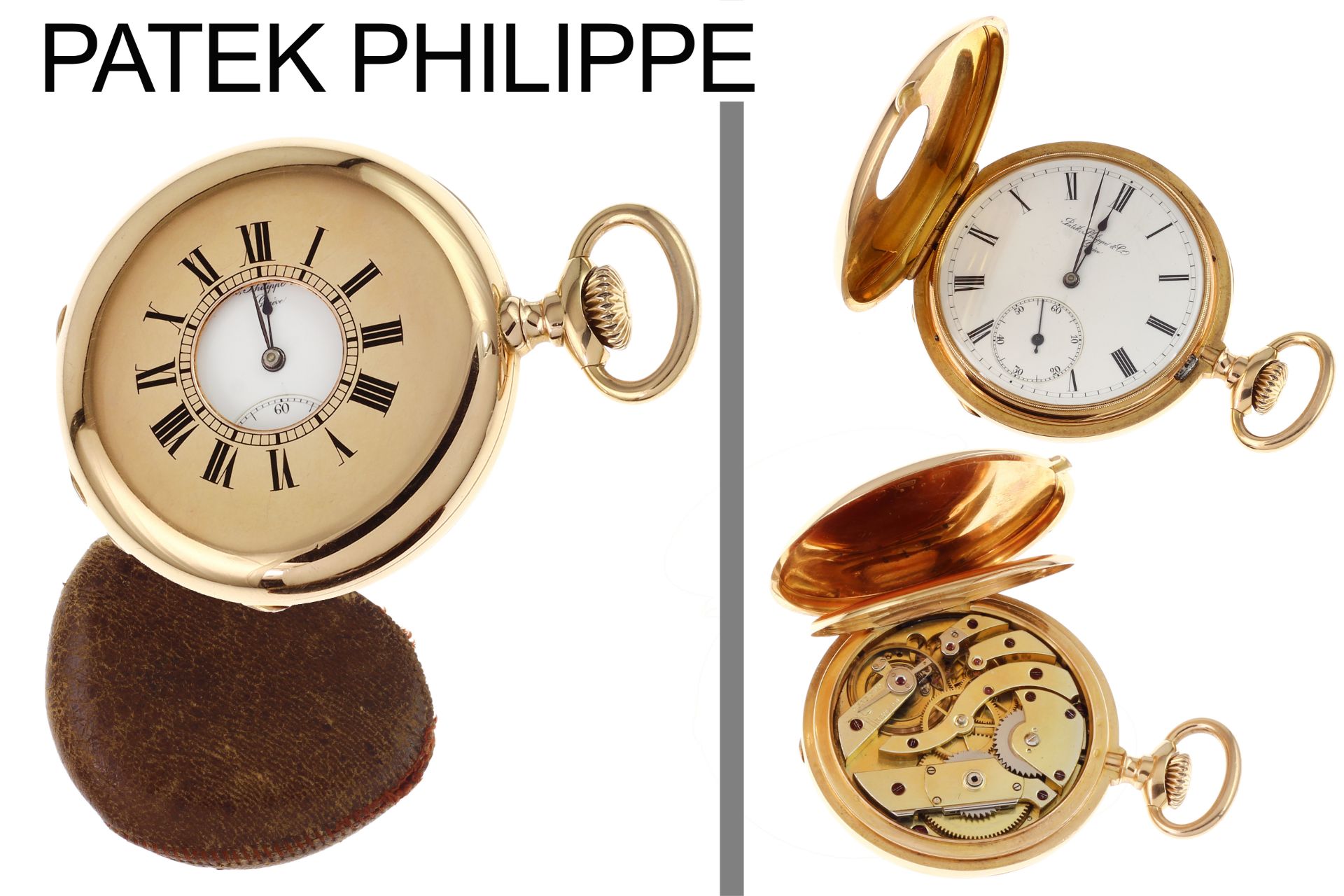 Taschenuhr Patek Philippe 110.05g 750/- Gelbgold Handaufzug. die Uhr hat Gangabweichungen und die Sp