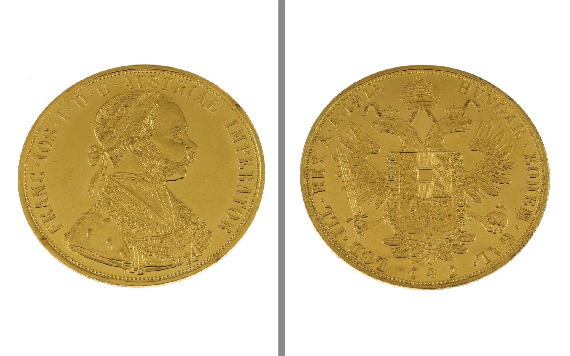 Goldmuenze 4 Dukaten 13.96g 986/- Gelbgold 1915