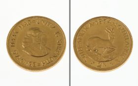 Goldmuenze 2 Rand 7.99g 900/- Gelbgold 1974