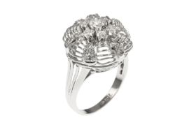 Ring 8.09 gr. 750/- Weissgold mit Diamanten  0.74 ct F/vs Ringgroesse 56