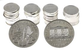 3x20 Silbermuenzen Wiener Philharmoniker 1866g 999/- Silber