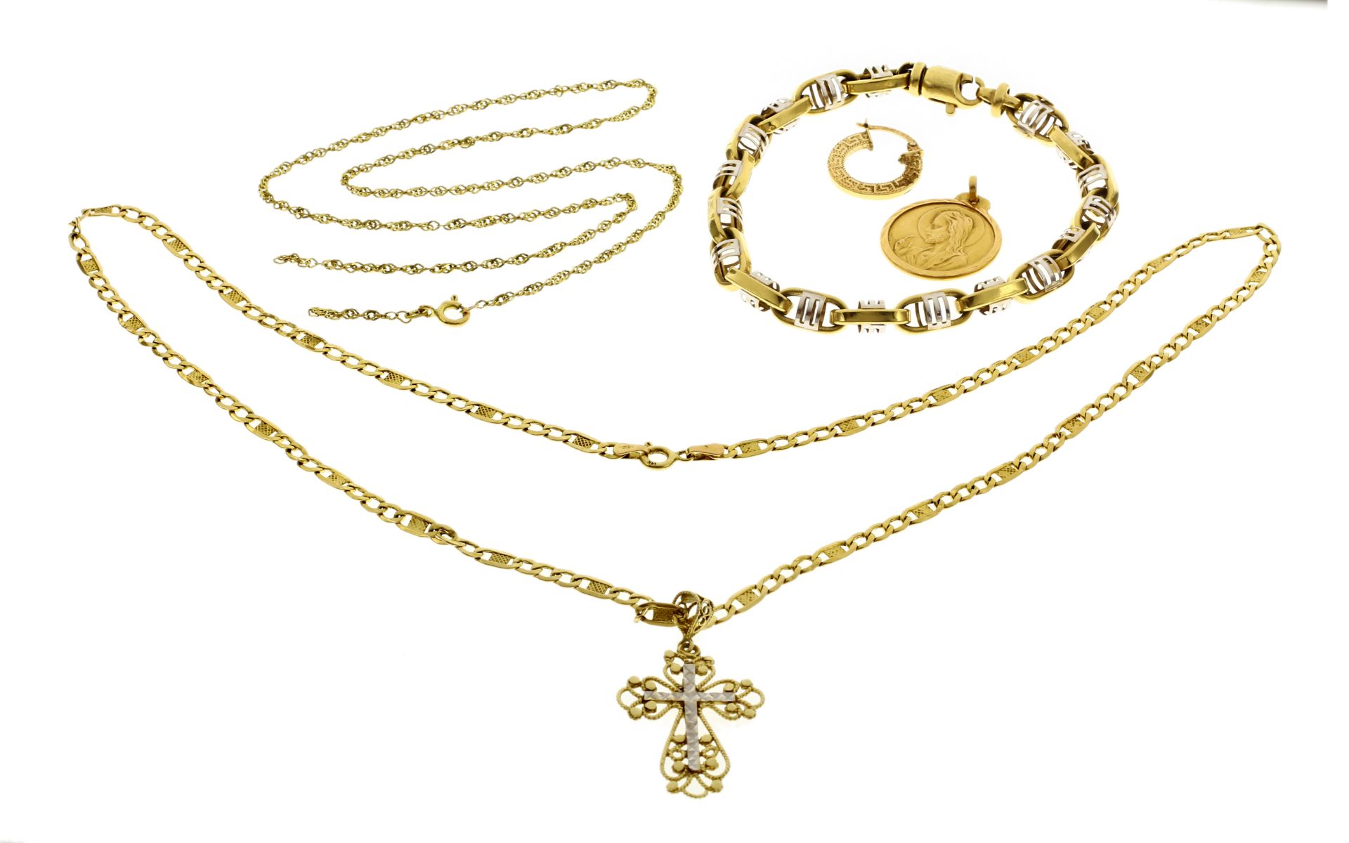 Konvolut Goldschmuck teils defekt 22.99g 585/- Gold