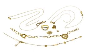 Konvolut Goldschmuck 11.94g 585/- Gold mit Zirkonia