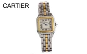 Cartier Panthere Ref. 1100 Quarz 750/- Gelbgold/Edelstahl. ohne Box und ohne Papiere. mit Cartier Et