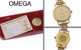 Omega DeVille 25.85g Ref. 73601412 Quarz 750/- Gelbgold. ohne Box und mit Papiere. Kaufdatum: 2000