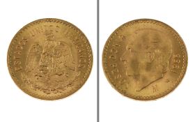 Goldmuenze 5 Pesos 1955 4.17g 900/- Gelbgold